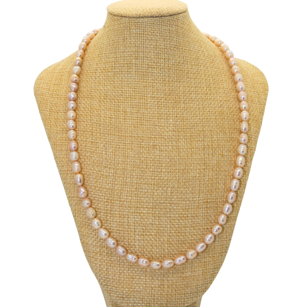 🌸Collar Perlas De Rio Rosadas